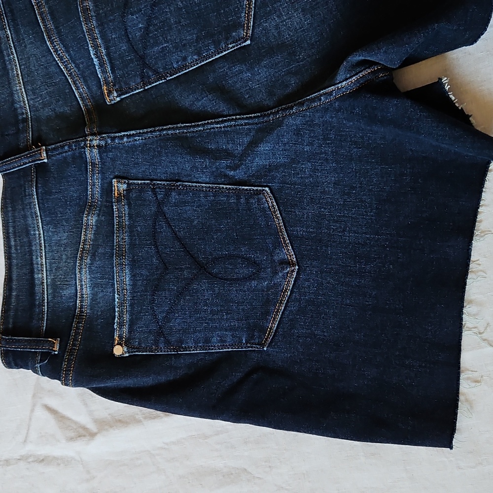 Judy Blue Darck Blue Cut Off Jean Shorts High-Waisted Button Fly Sz 1Xlarge - Picture 14 of 16
